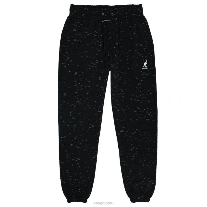 jogger bordado hombres Kangol pantalones inyectar negro B4VR1062