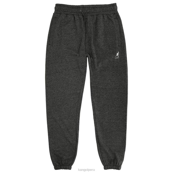 jogger bordado hombres Kangol pantalones siro negro B4VR1061