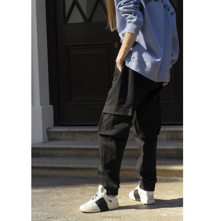 jogger de interbloqueo unisexo Kangol pantalones negro azabache B4VR1080