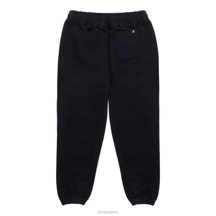 jogger perfecto de lujo unisexo Kangol pantalones antracita negra B4VR1085