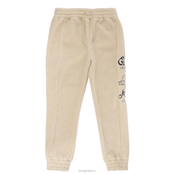 jogger sherpa unisexo Kangol pantalones beige B4VR1082