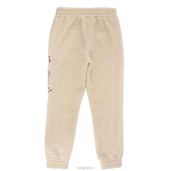 jogger sherpa unisexo Kangol pantalones beige B4VR1082