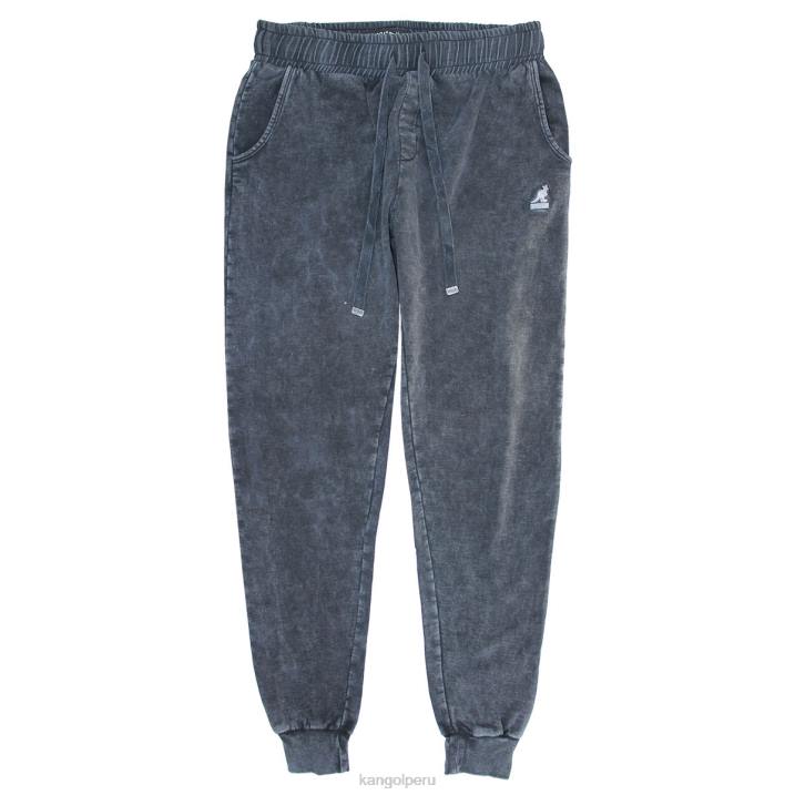 joggers con lavado ácido unisexo Kangol pantalones obsidiana B4VR1020
