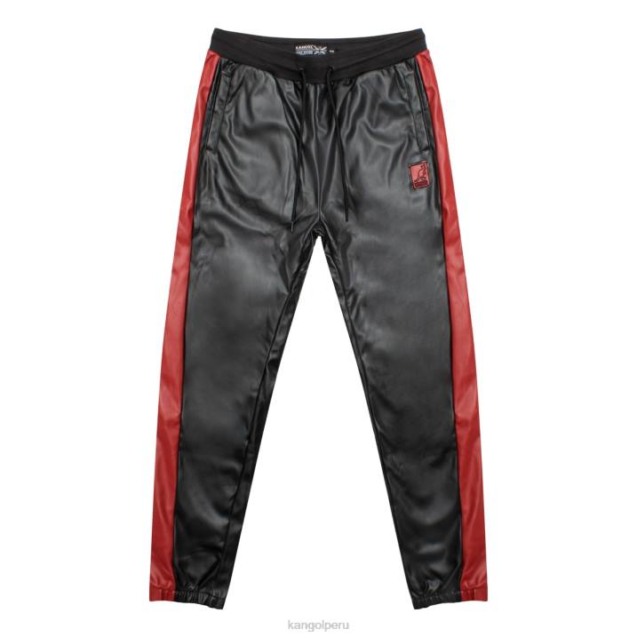 joggers de cuero vegano unisexo Kangol pantalones belleza negra B4VR1065