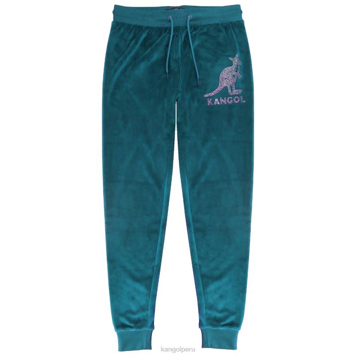 joggers de terciopelo con cristales mujer Kangol pantalones abeto B4VR1046