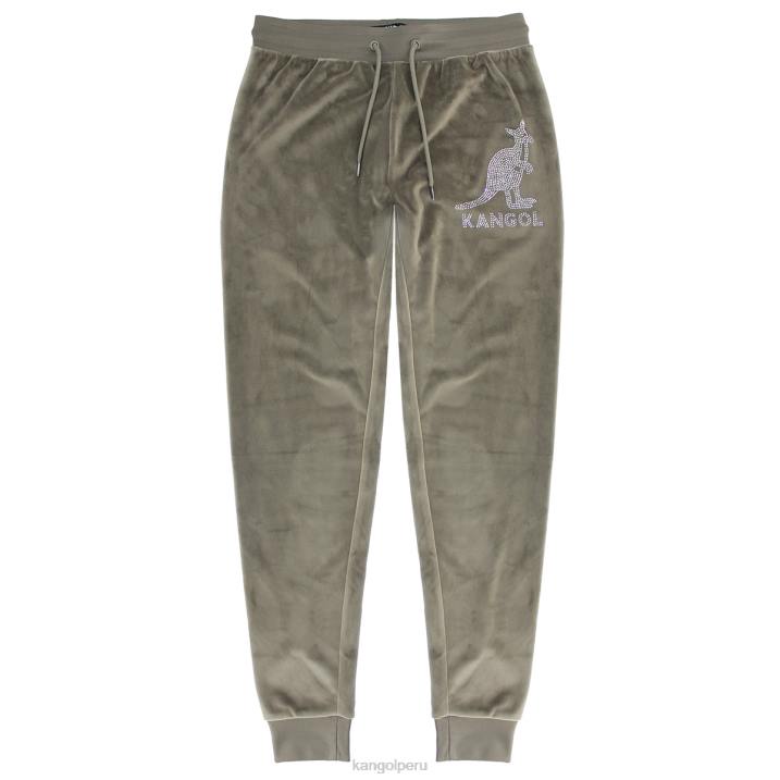 joggers de terciopelo con cristales mujer Kangol pantalones morilla B4VR1045