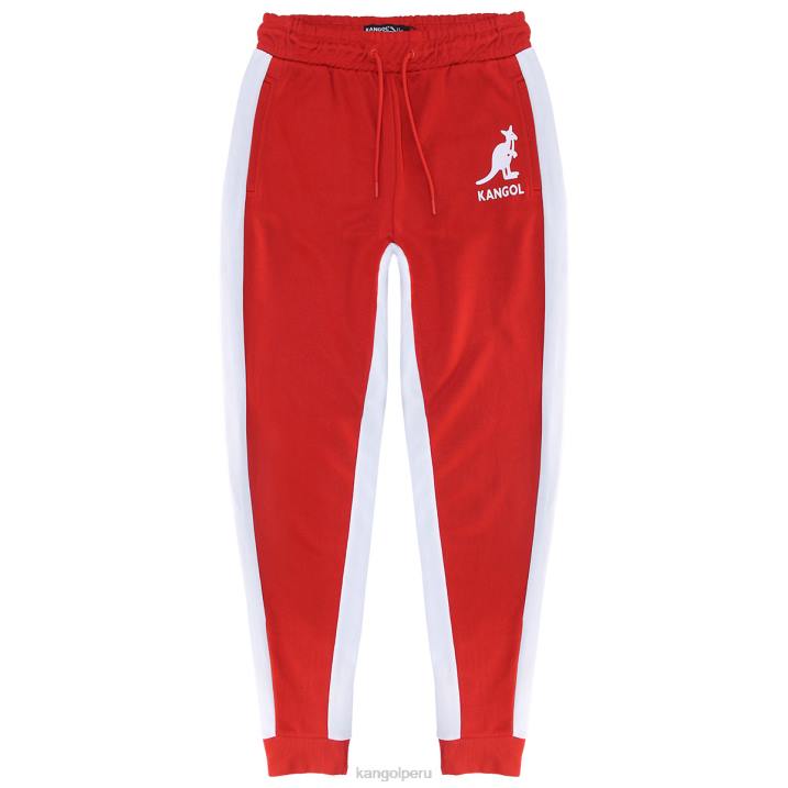 pantalones de chándal de felpa francesa mujer Kangol pantalones rojo ecuestre B4VR1049
