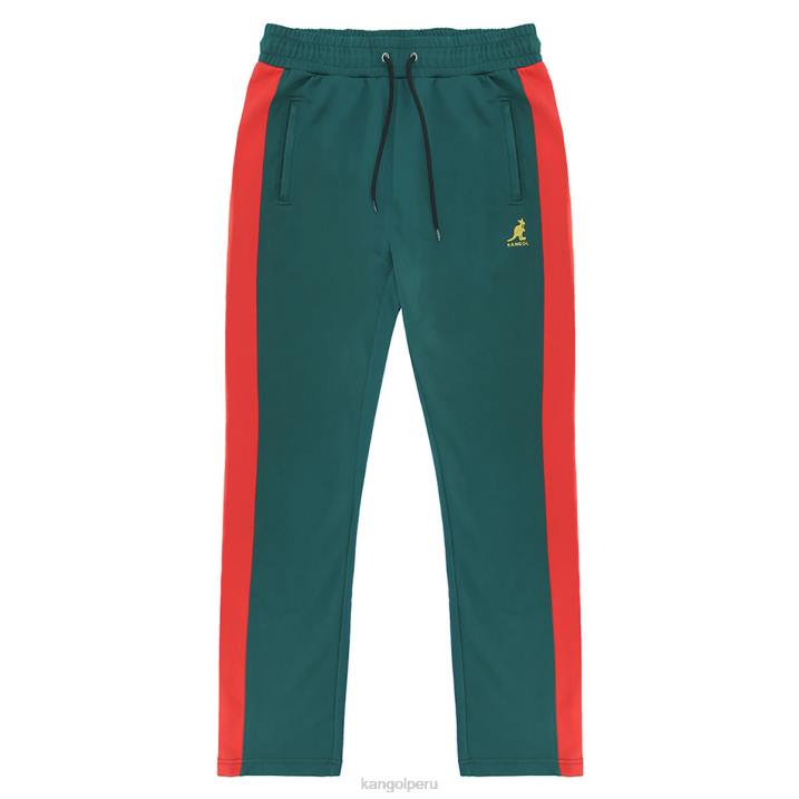 pantalones de chándal retros unisexo Kangol pantalones esmeralda/rojo B4VR1041