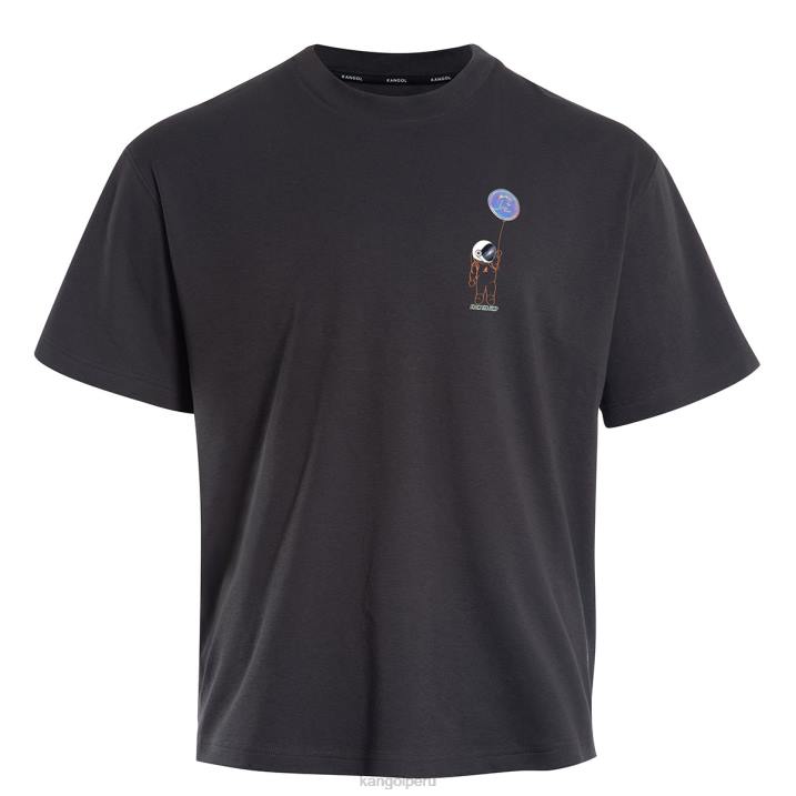 camiseta con estampado de hombre espacial unisexo Kangol ropa ébano B4VR1206