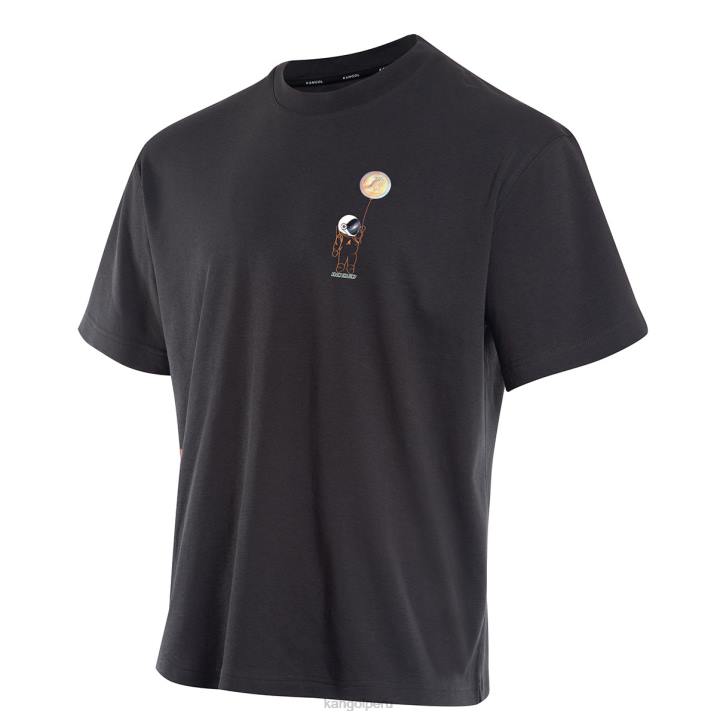 camiseta con estampado de hombre espacial unisexo Kangol ropa ébano B4VR1206