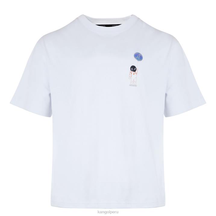 camiseta con estampado de hombre espacial unisexo Kangol ropa blanco B4VR1208