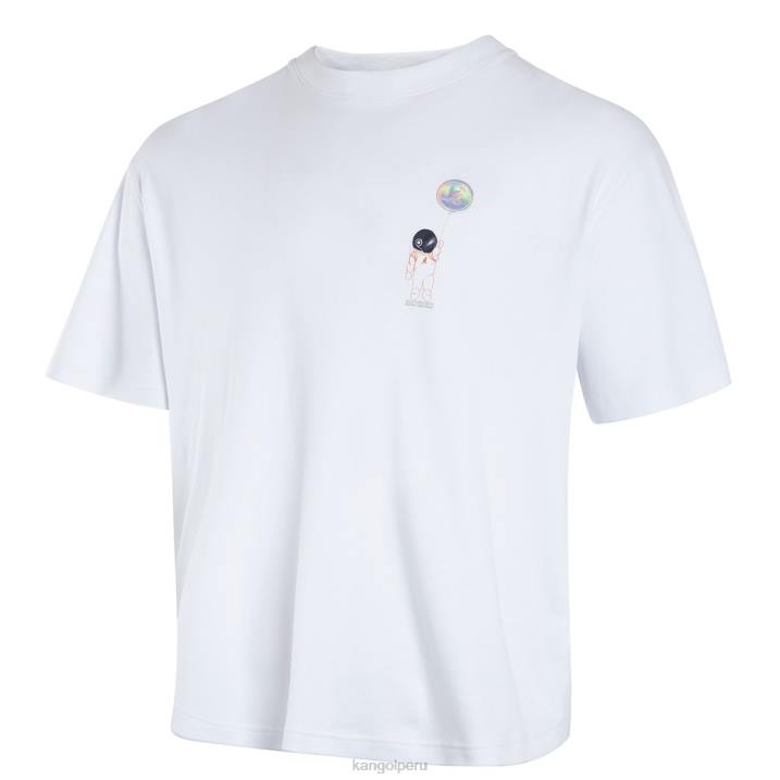 camiseta con estampado de hombre espacial unisexo Kangol ropa blanco B4VR1208