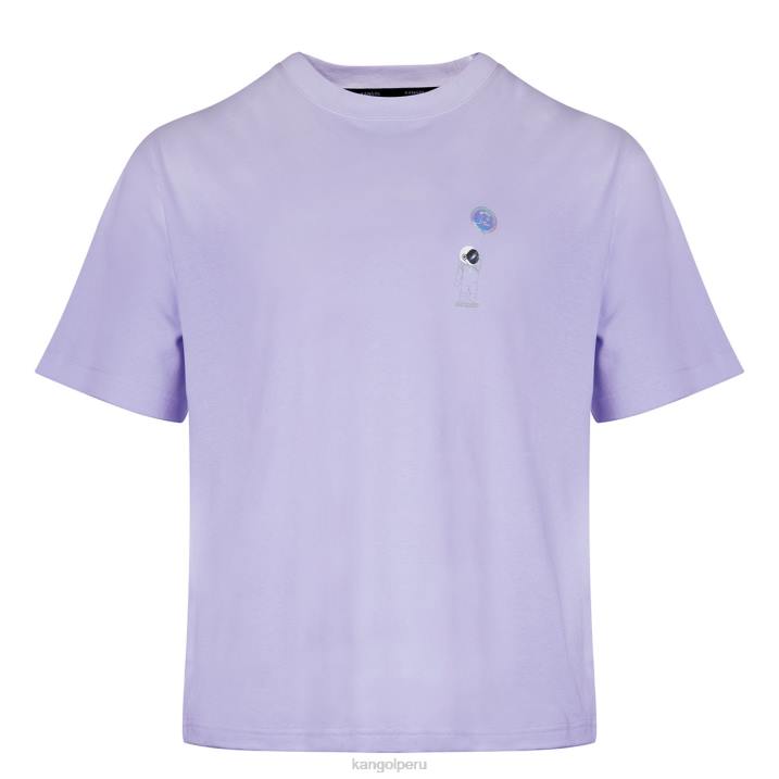 camiseta con estampado de hombre espacial unisexo Kangol ropa lavanda B4VR1207