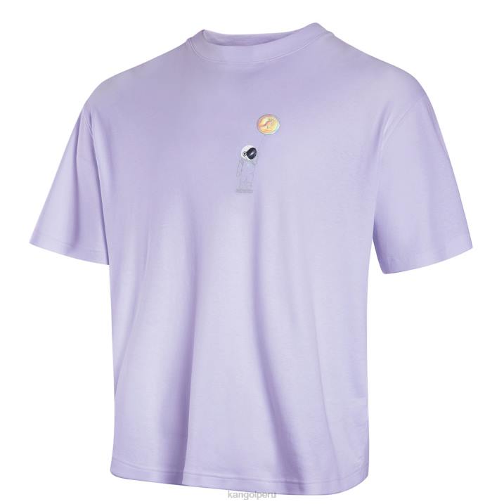 camiseta con estampado de hombre espacial unisexo Kangol ropa lavanda B4VR1207