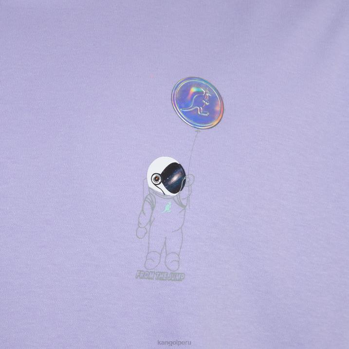 camiseta con estampado de hombre espacial unisexo Kangol ropa lavanda B4VR1207