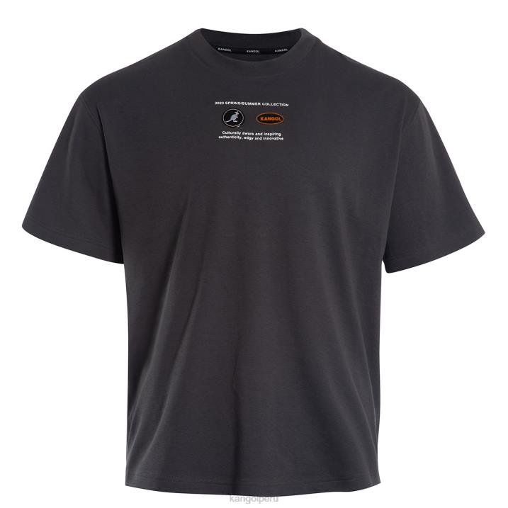 camiseta con gráfico de cohete espacial unisexo Kangol ropa ébano B4VR1198
