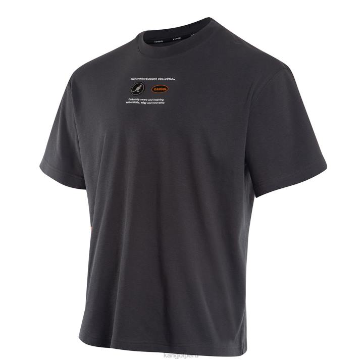 camiseta con gráfico de cohete espacial unisexo Kangol ropa ébano B4VR1198