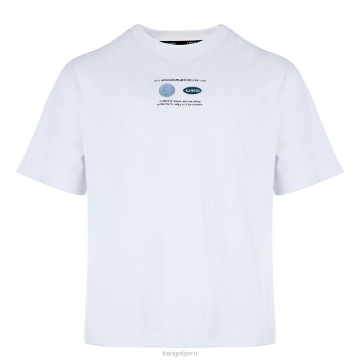 camiseta con gráfico de cohete espacial unisexo Kangol ropa blanco B4VR1199