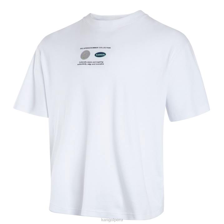 camiseta con gráfico de cohete espacial unisexo Kangol ropa blanco B4VR1199