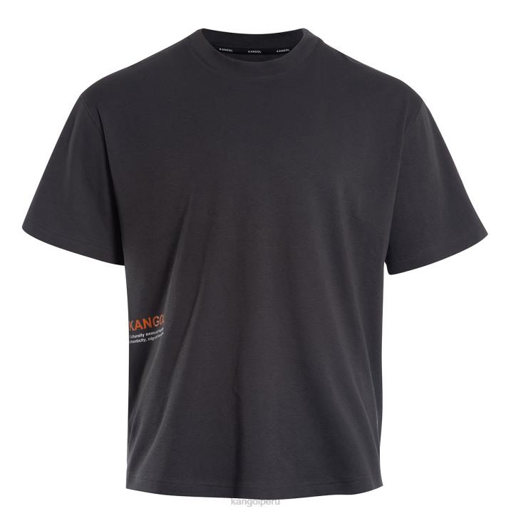camiseta con gráfico de órbita espacial unisexo Kangol ropa ébano B4VR1196