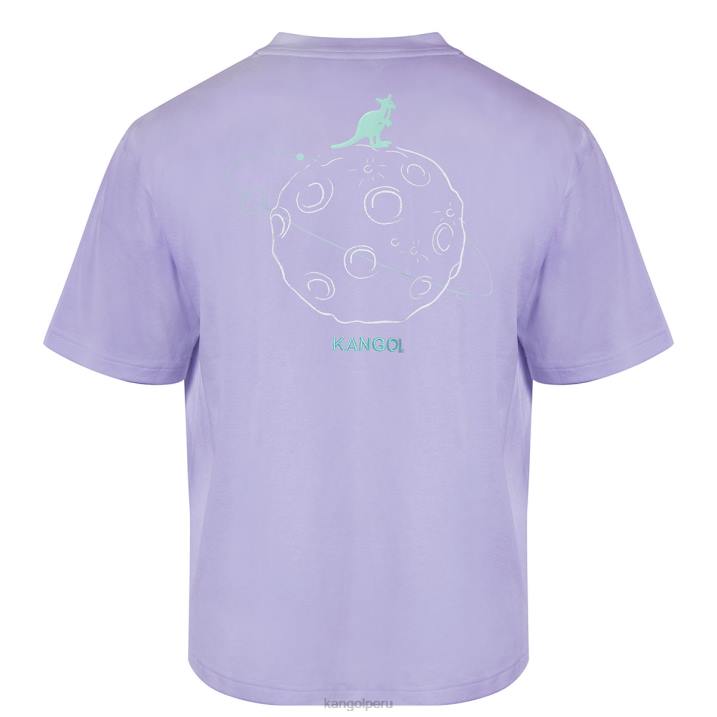 camiseta con gráfico de órbita espacial unisexo Kangol ropa lavanda B4VR1197