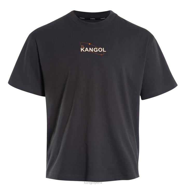 camiseta con gráfico orbital unisexo Kangol ropa ébano B4VR1204
