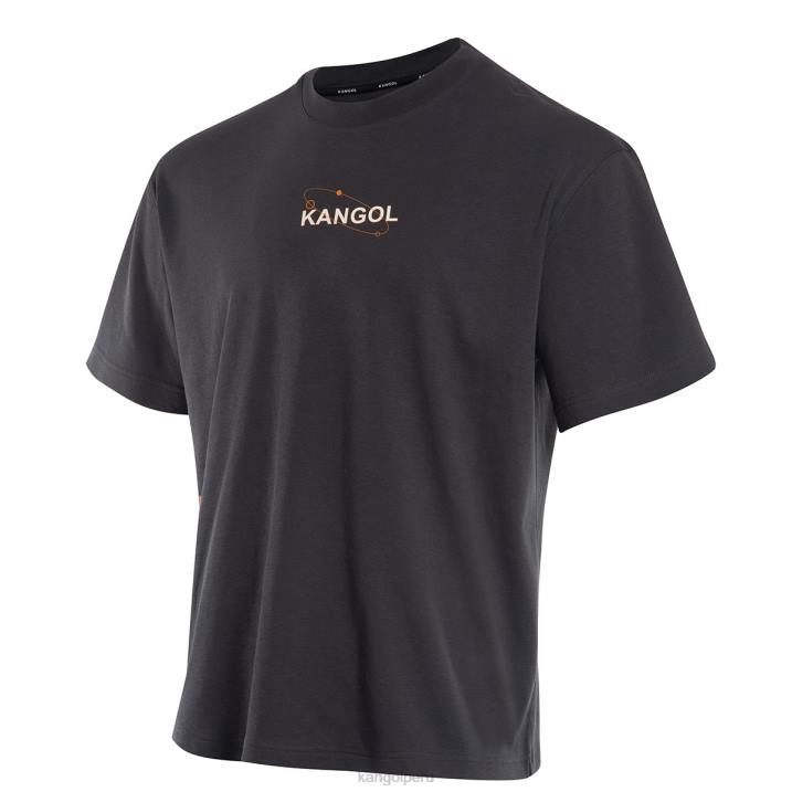 camiseta con gráfico orbital unisexo Kangol ropa ébano B4VR1204