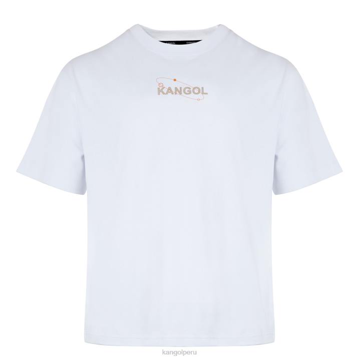 camiseta con gráfico orbital unisexo Kangol ropa blanco B4VR1205