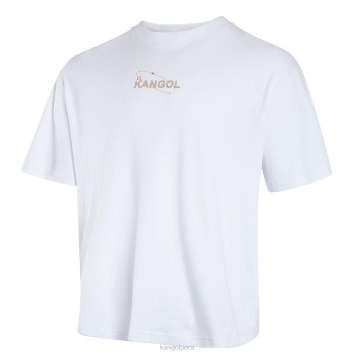 camiseta con gráfico orbital unisexo Kangol ropa blanco B4VR1205