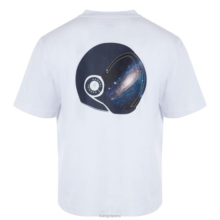 camiseta con gráfico orbital unisexo Kangol ropa blanco B4VR1205