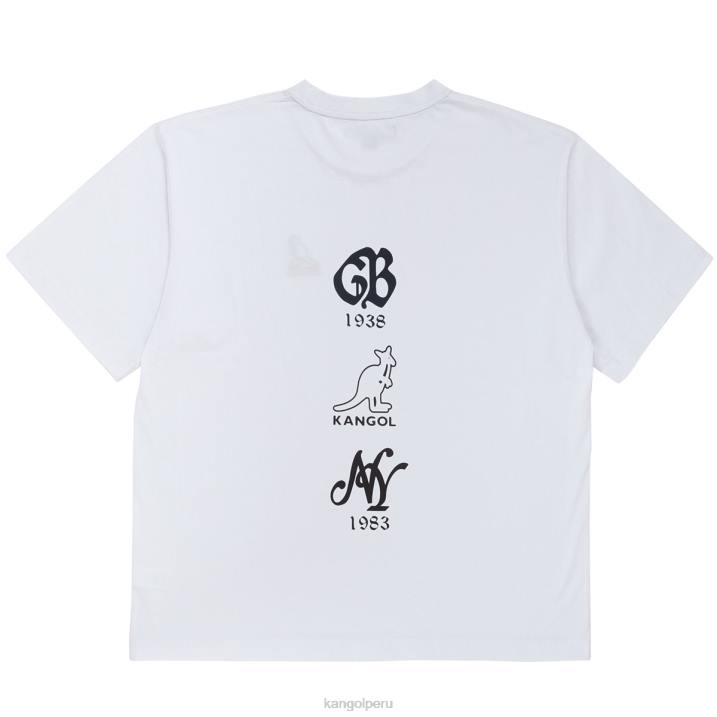 camiseta con logo en la espalda unisexo Kangol ropa blanco B4VR1237