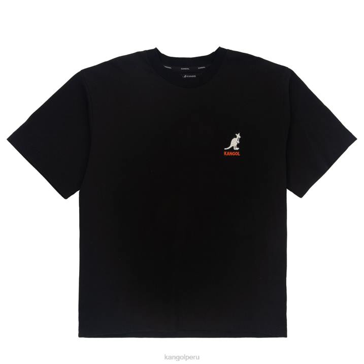 camiseta con logo en la espalda unisexo Kangol ropa negro azabache B4VR1238