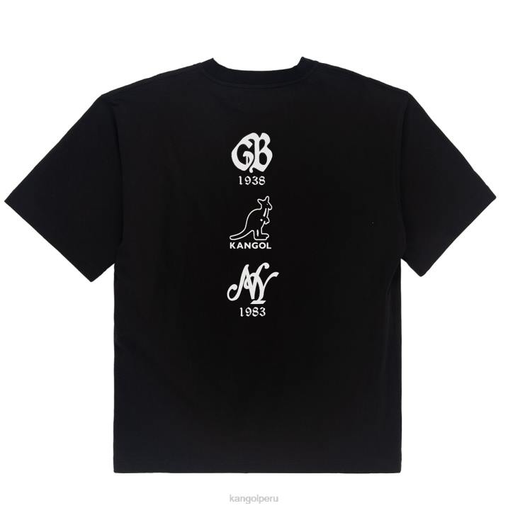 camiseta con logo en la espalda unisexo Kangol ropa negro azabache B4VR1238