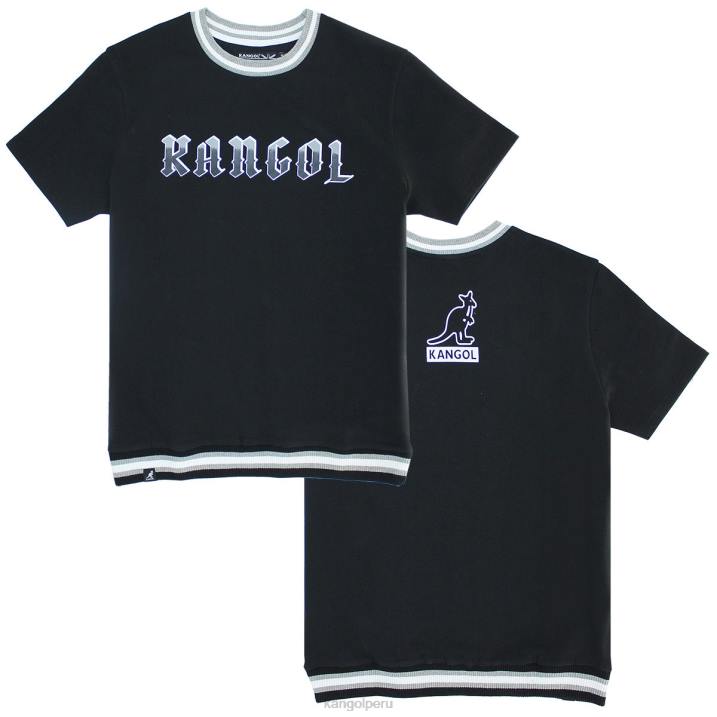 camiseta de baloncesto del día del juego unisexo Kangol ropa negro B4VR1107