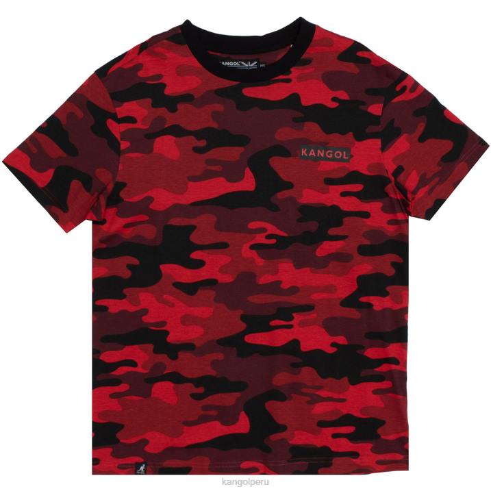 camiseta de camuflaje unisexo Kangol ropa camuflaje rojo B4VR1222