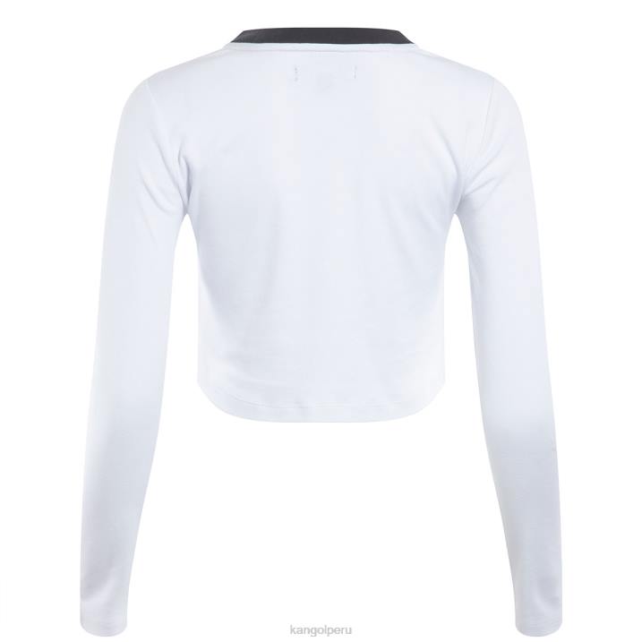 camiseta de manga larga orbital unisexo Kangol ropa blanco B4VR1201