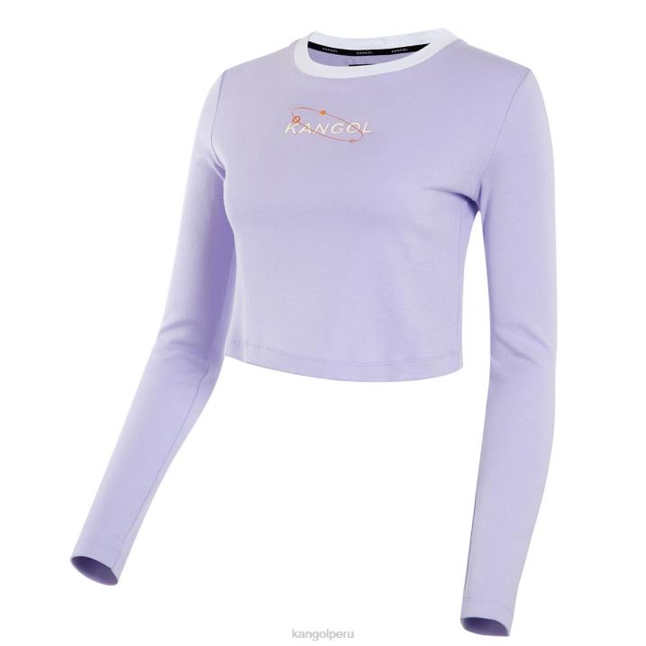 camiseta de manga larga orbital unisexo Kangol ropa lavanda B4VR1200