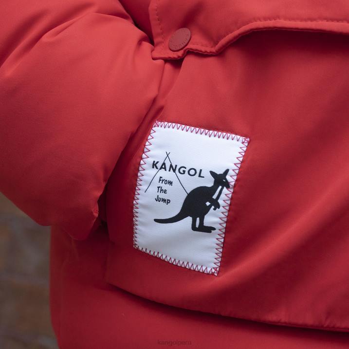 chamarra con bolsillo de parche unisexo Kangol ropa llama escarlata B4VR1231
