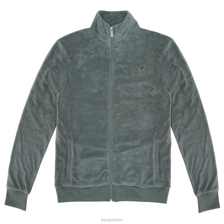 chamarra deportiva de felpa hombres Kangol ropa gris quimera B4VR1165