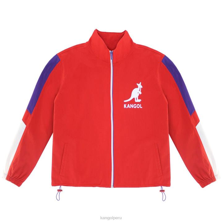chaqueta color block mujer Kangol ropa rojo ecuestre B4VR1178
