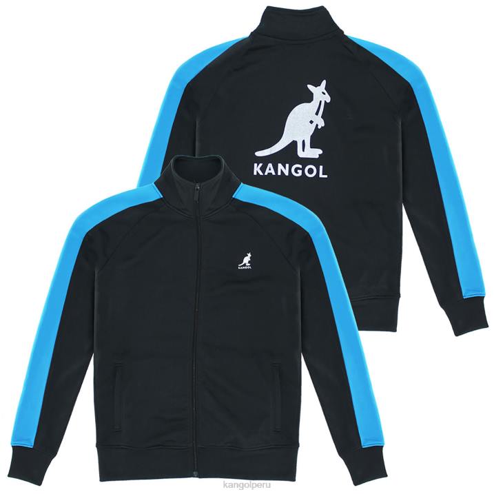chaqueta de chándal retro unisexo Kangol ropa negro/real B4VR1195