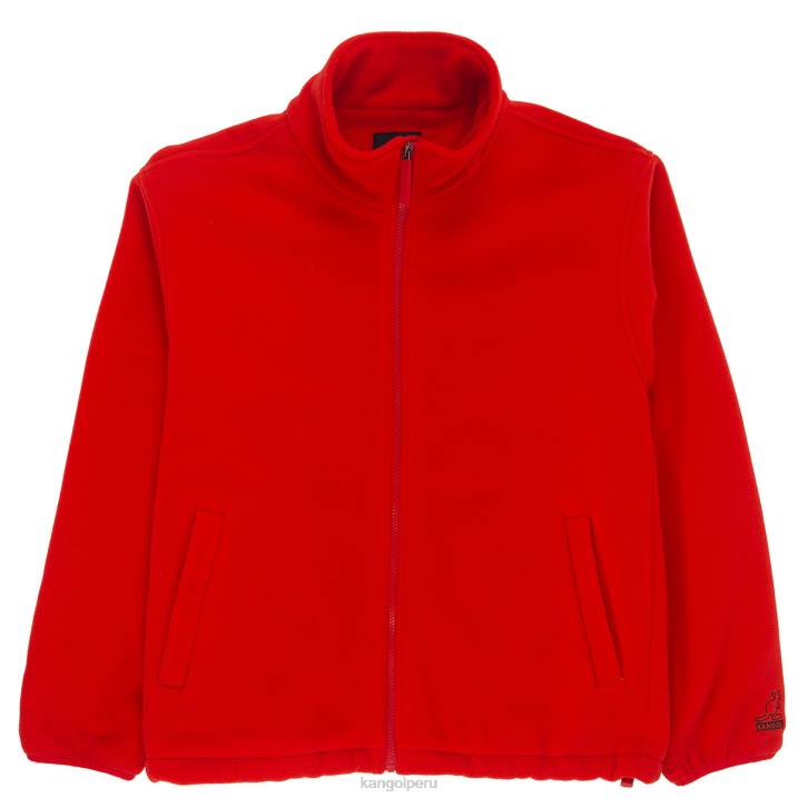 chaqueta polar con cremallera unisexo Kangol ropa llama escarlata B4VR1233