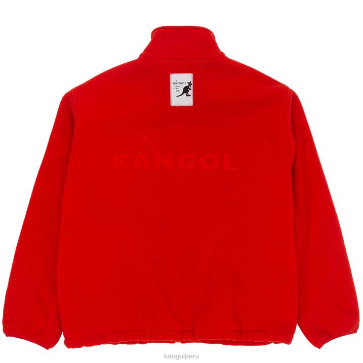 chaqueta polar con cremallera unisexo Kangol ropa llama escarlata B4VR1233
