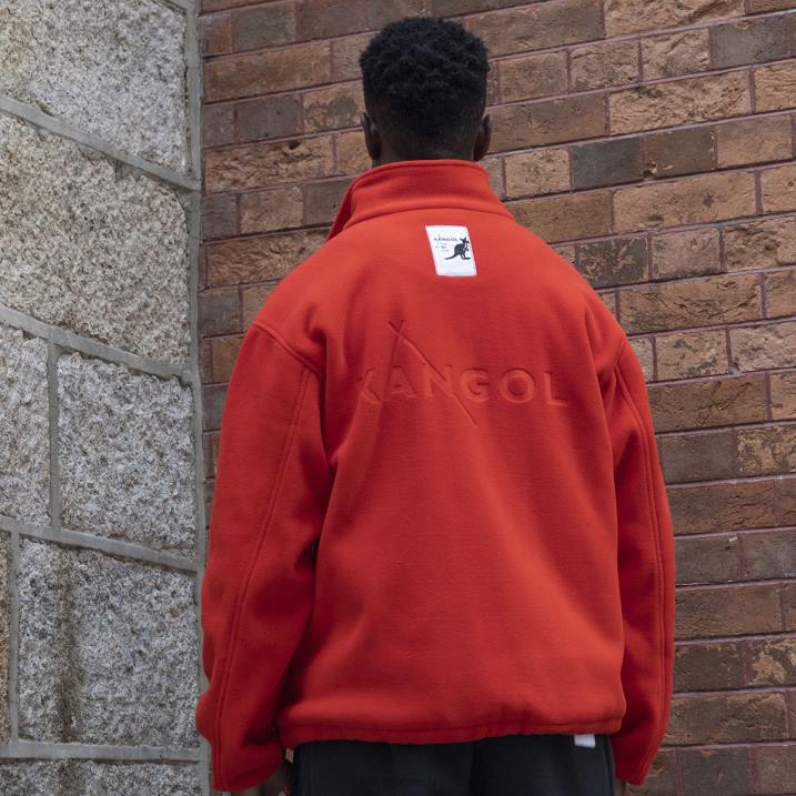 chaqueta polar con cremallera unisexo Kangol ropa llama escarlata B4VR1233