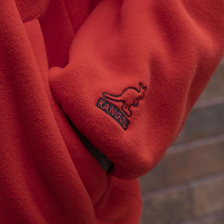 chaqueta polar con cremallera unisexo Kangol ropa llama escarlata B4VR1233