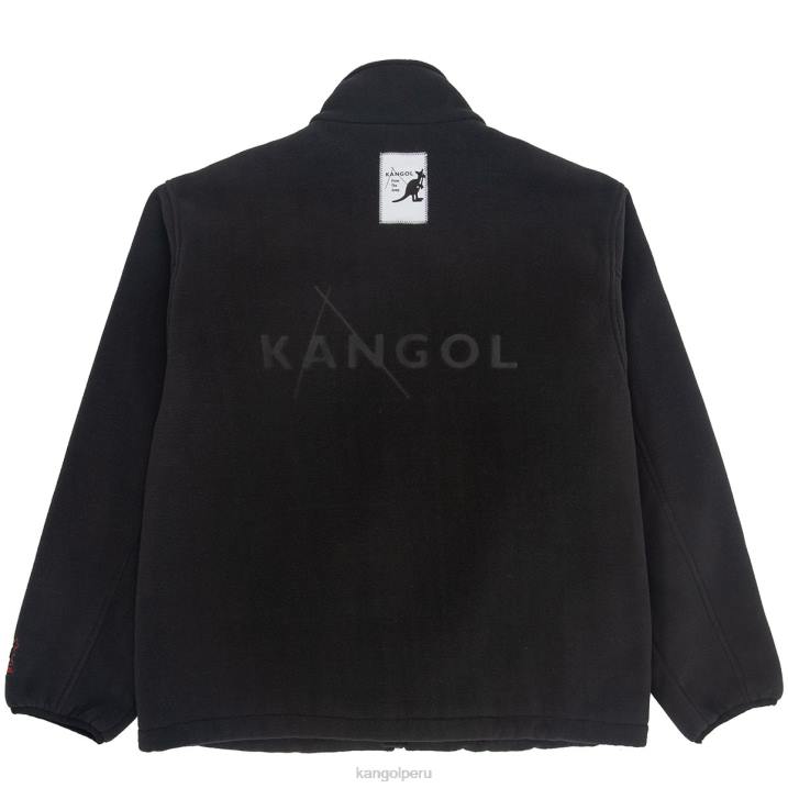 chaqueta polar con cremallera unisexo Kangol ropa negro azabache B4VR1232