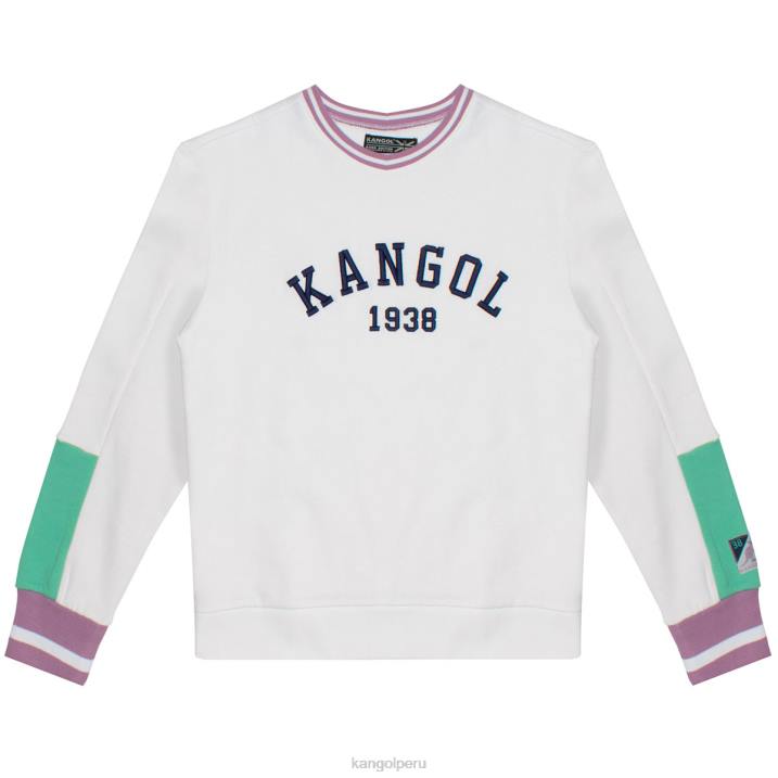 popover retro unisexo Kangol ropa combo blanco B4VR1135