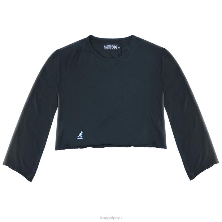 top corto con volantes mujer Kangol ropa negro B4VR1225