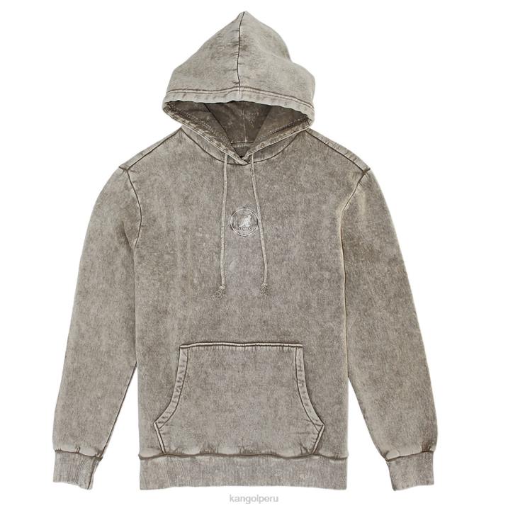 sudadera con capucha acid trip bordada unisexo Kangol ropa lavado beige B4VR1093
