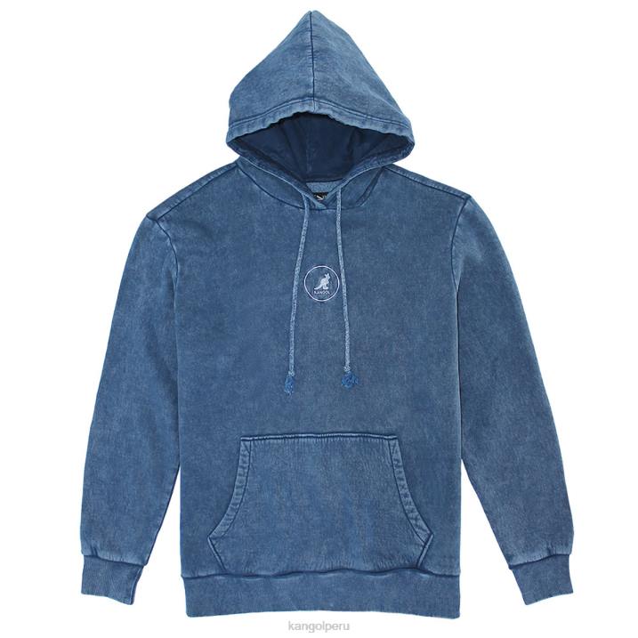 sudadera con capucha acid trip bordada unisexo Kangol ropa lavado de mezclilla B4VR1092